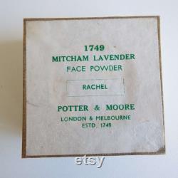 Vintage Potter and Moore's Original Mitcham Lavender Face Powder Box Unopened Potter And Moore 1930's 1940's Art Deco Powder Box