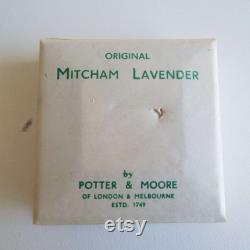 Vintage Potter and Moore's Original Mitcham Lavender Face Powder Box Unopened Potter And Moore 1930's 1940's Art Deco Powder Box