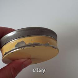 Vintage Powder Bowl Lidded Bowl Powder Tin Silhouette Image 1920's 1930's Art Deco Powder Bowl