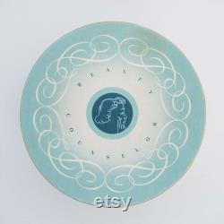 Vintage Powder Box Beauty Counselor Moon Velvet Dusting Powder Unopened New Old Stock 1950's Scented Talcum Powder Vanity Storage