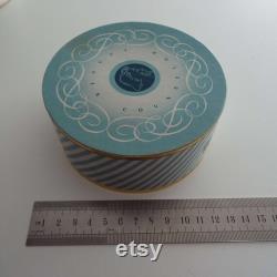 Vintage Powder Box Beauty Counselor Moon Velvet Dusting Powder Unopened New Old Stock 1950's Scented Talcum Powder Vanity Storage