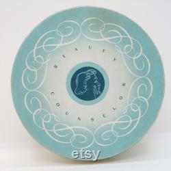 Vintage Powder Box Beauty Counselor Moon Velvet Dusting Powder Unopened New Old Stock 1950's Scented Talcum Powder Vanity Storage