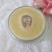 Vintage Powder Box Boudoir Vanity Glass with Portrait Cameo c1940's-50's