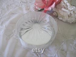 Vintage Powder Box Boudoir Vanity Glass with Portrait Cameo c1940's-50's