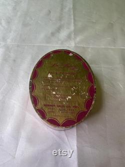 Vintage Powder Box, Du Barry Face Powder, Art Deco Image of a Woman in a Powdered Wig, Pink Powder Box