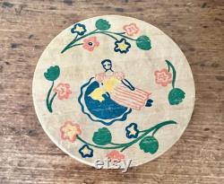 Vintage Powder Box Early American Old Spice Stenciled Chip Wood Shulton Inc.