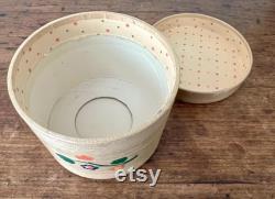 Vintage Powder Box Early American Old Spice Stenciled Chip Wood Shulton Inc.