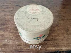 Vintage Powder Box Early American Old Spice Stenciled Chip Wood Shulton Inc.