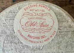 Vintage Powder Box Early American Old Spice Stenciled Chip Wood Shulton Inc.