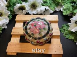 Vintage Powder Box Handpainted by Nippon, Measures 4.5 Across