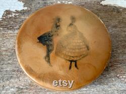 Vintage Powder Box -Lady and Gentleman-Celluloid
