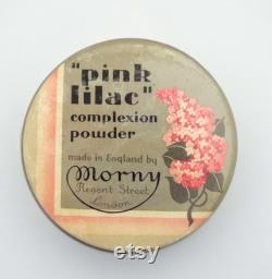 Vintage Powder Box Morny Pink Lilac Complexion Powder Box Unopened Face Powder Vanity Storage Perfumed Face Powder