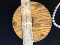 Vintage Powder Box, Wind Up Musical Metal Powder Box Hand Painted Victorian Scene