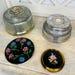 Vintage Powder Container Collection, Mascot, Floral Details, Music Box Options