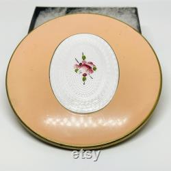 Vintage Powder Jar Lids, Victorian Lady Lid for Make Up Jar, Collectors Gifts Powder Lids Lady Portrait Pink Flower