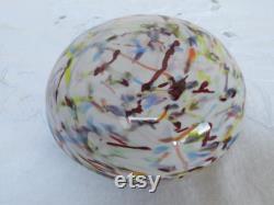 Vintage Powder Vanity Trinket Jar Bowl with Black and Gold Celluloid Lid 1920's Vanity Rare Milk White Confetti Splatter Glass Base Vintage Powder Vanity Trinket Jar Bowl with Black and Gold Celluloid Lid 1920's Vanity Rare Milk White Confetti Splatter Glass Base