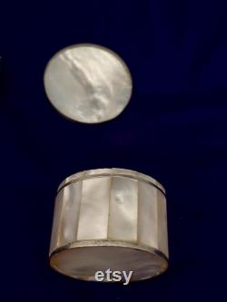 Vintage Powderbox with powder puff, 1 Brush marked Towle Sterling, 1 brush silver handle , 1 eyebrow comb with silver handle