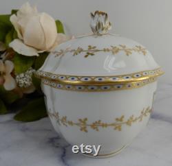 Vintage RICHARD GINORI Porcelain Fiesole Trinket Box with Rose Top