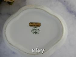 Vintage RICHARD GINORI Porcelain Fiesole Trinket Box with Rose Top