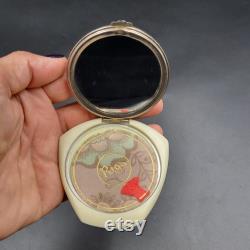 Vintage RIGA Powder Compact Soviet Era Mirrored Vanity Box