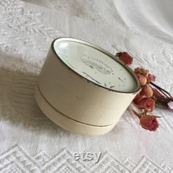 Vintage Ransburg Metal Powder Box with Hair Clips, Bobby Pins, Barette and Two Celluloid Combs. Great Trinket Collector Box for Dresser.
