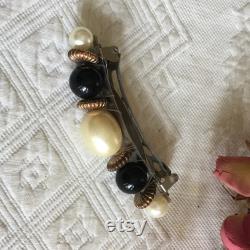 Vintage Ransburg Metal Powder Box with Hair Clips, Bobby Pins, Barette and Two Celluloid Combs. Great Trinket Collector Box for Dresser.