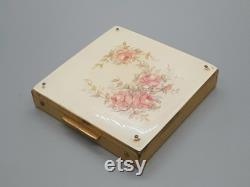 Vintage Rex Fifth Avenue Mirrored Floral Makeup Compact