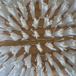 Vintage Rose Gold Embroidered Vanity 4 Piece Set Hand Mirror, Comb and Two Brushes