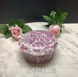 Vintage Royal Crown Porcelain Trinket Box, Made in Japan, Dresser Box, Vanity Porcelain Trinket Box, Powder Box, Gift Ideas