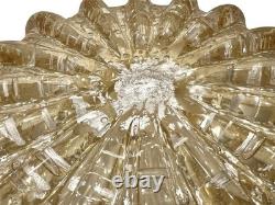 Vintage Seguso Murano Art Glass Powder Box Gold & Silver Leaf Bullicante 1950s