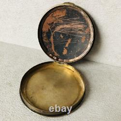 Vintage Silver 875 Ladies Powder box Enamel Leningrad