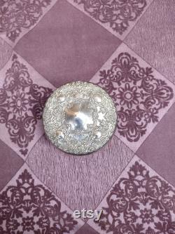 Vintage Silver Plate Talcum Powder Jar