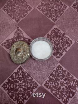 Vintage Silver Plate Talcum Powder Jar