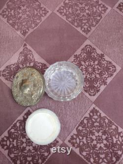 Vintage Silver Plate Talcum Powder Jar