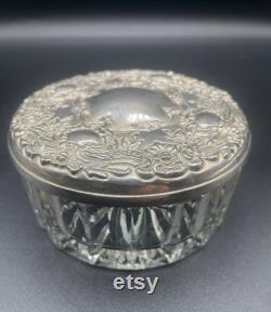 Vintage Silver Plated Godinger Vanity Jar with Mirrored Lid
