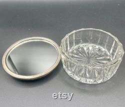 Vintage Silver Plated Godinger Vanity Jar with Mirrored Lid