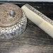 Vintage Silver-Plated Ornate Vanity powder container dresser decor or bathroom container and Comb Art Nouveau Unknown maker