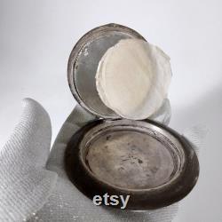 Vintage Silver Powder Box. Vietnam 1950s. Silver 875. Weight 76 g