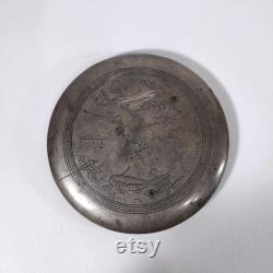 Vintage Silver Powder Box. Vietnam 1950s. Silver 875. Weight 76 g