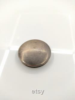 Vintage Silver plated Round Powder Puff Box (No Powder Or Puff) Powder Box VTG Compact body powder box. Vintage face powder box