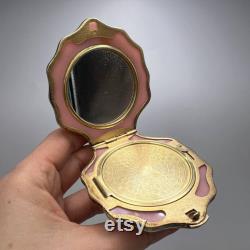 Vintage Soviet Compact USSR Silver Powder Box 875 Silver Compact Case Soviet Gilt Silver Box Antique Makeup Compact Retro Powder Mirror