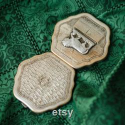 Vintage Soviet Lion Statue powder box, Leningrad pill case