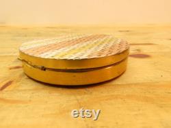 Vintage Sterling Tri Colored Makeup Powder Box
