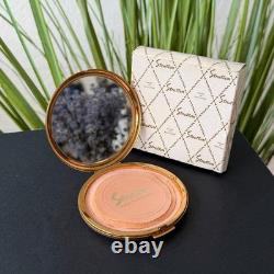 Vintage Stratton Mini Convertible Powder Compact Mirror Enamel Flower England
