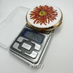 Vintage Stratton Mini Convertible Powder Compact Mirror Enamel Flower England Vintage Stratton Mini Convertible Powder Compact Mirror Enamel Flower England