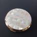 Vintage Stratton powder box makeup with mother of pearl lid and Elizabeth Arden puff