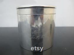 Vintage TIFFANY and Co Sterling Silver BABY Powder Jar with Original Puff