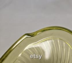 Vintage Tiffin Milady Uranium Glass Vanity Tray and Powder Box