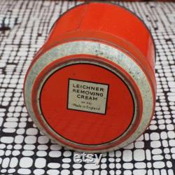 Vintage Tin Leichner Removing Cream No. 251 Tin Art Deco 1920's 1930's Tin Vanity Storage Theatrical Make-Up Face Cleanser Skin Cleanser