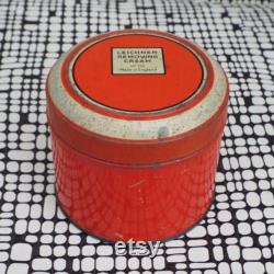 Vintage Tin Leichner Removing Cream No. 251 Tin Art Deco 1920's 1930's Tin Vanity Storage Theatrical Make-Up Face Cleanser Skin Cleanser